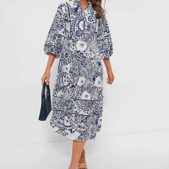 Tuckernuck Blue and White Floral Maxi Dress - Picture 2 of 5